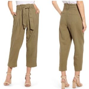 Olive green Madewell Paperbag pants